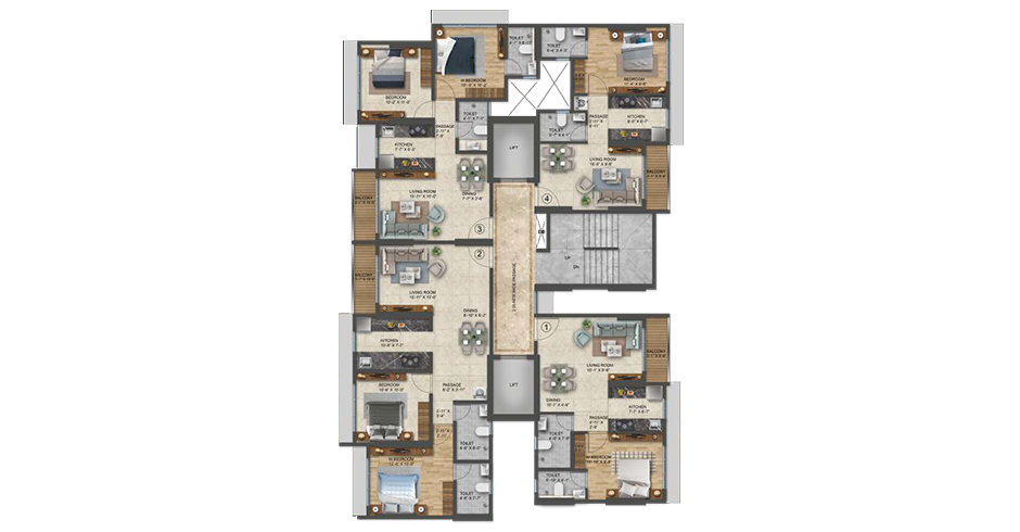 Meridian Towers Mumbai 1 BHK Floor Plans Meridian Towers Mumbai 1 BHK Floor Plans